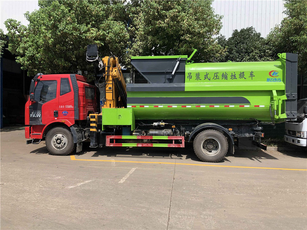 國(guó)六12方解放J6L 吊裝壓縮垃圾車 國(guó)六12方解放J6L 吊裝壓縮垃圾車